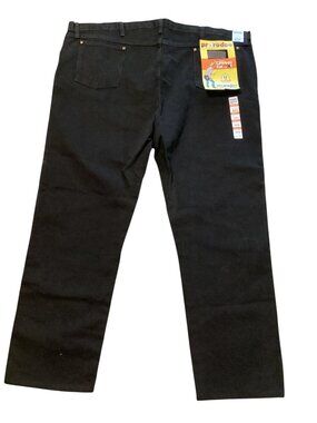 Wrangler Men's ProRodeo Competition Black Denim Jeans Cowboy Cut Size 52X32 NEW